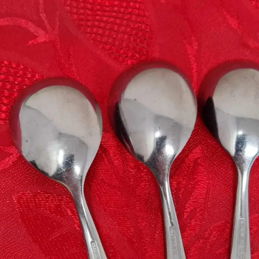 4+1 Tsp Towle SCC Supreme Cutlery Stainless Japan TWS110 Curved Tip Teaspoons